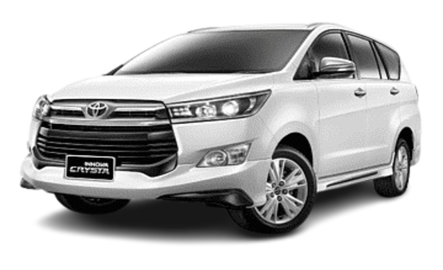 White Toyota Innova Crysta